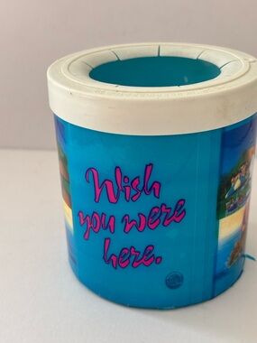 Vtg Camel Club The Fridge Freezable Can Coolet 'Wish You Were Here” Beach